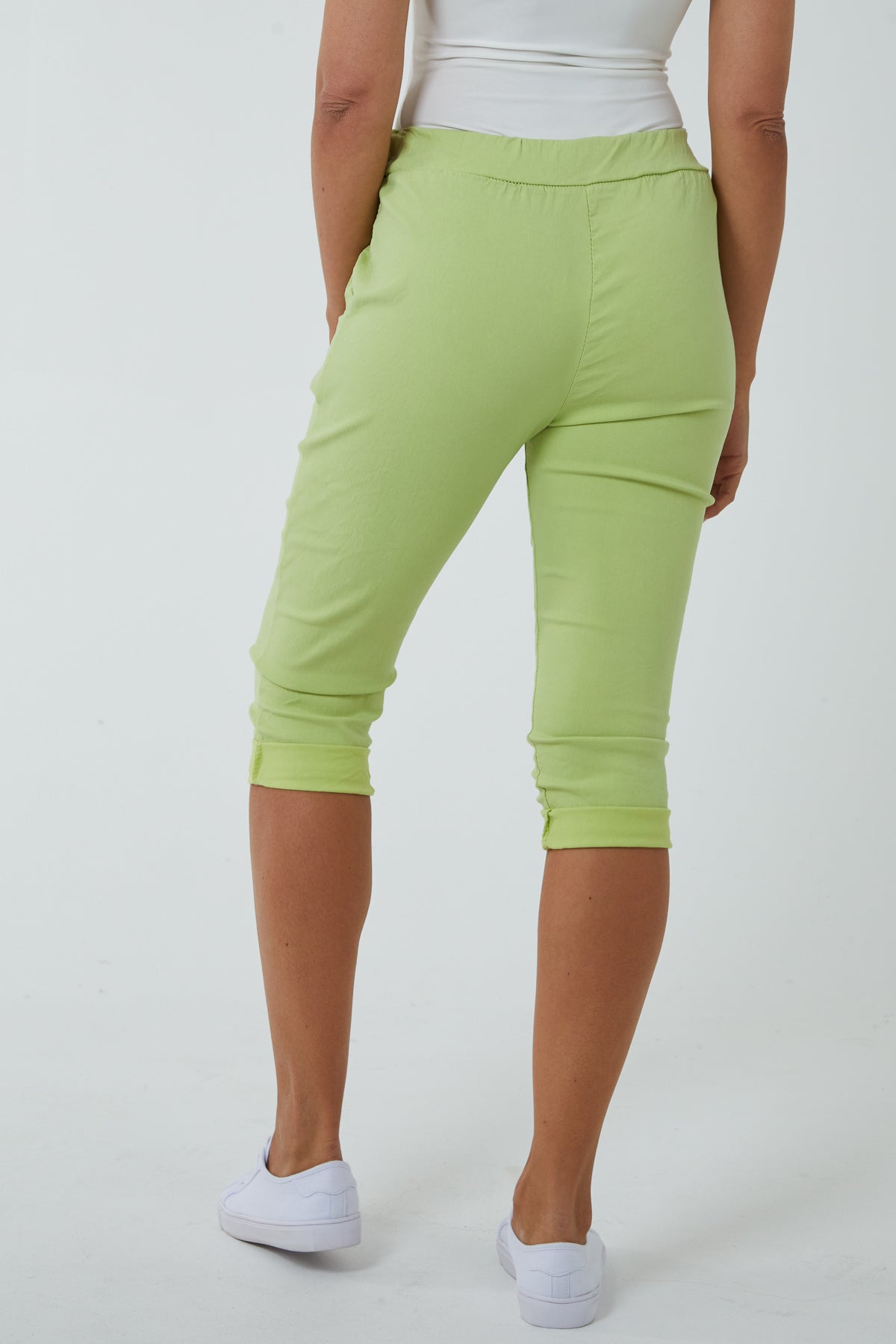 Glitter Drawstring Pocket Capri Trousers
