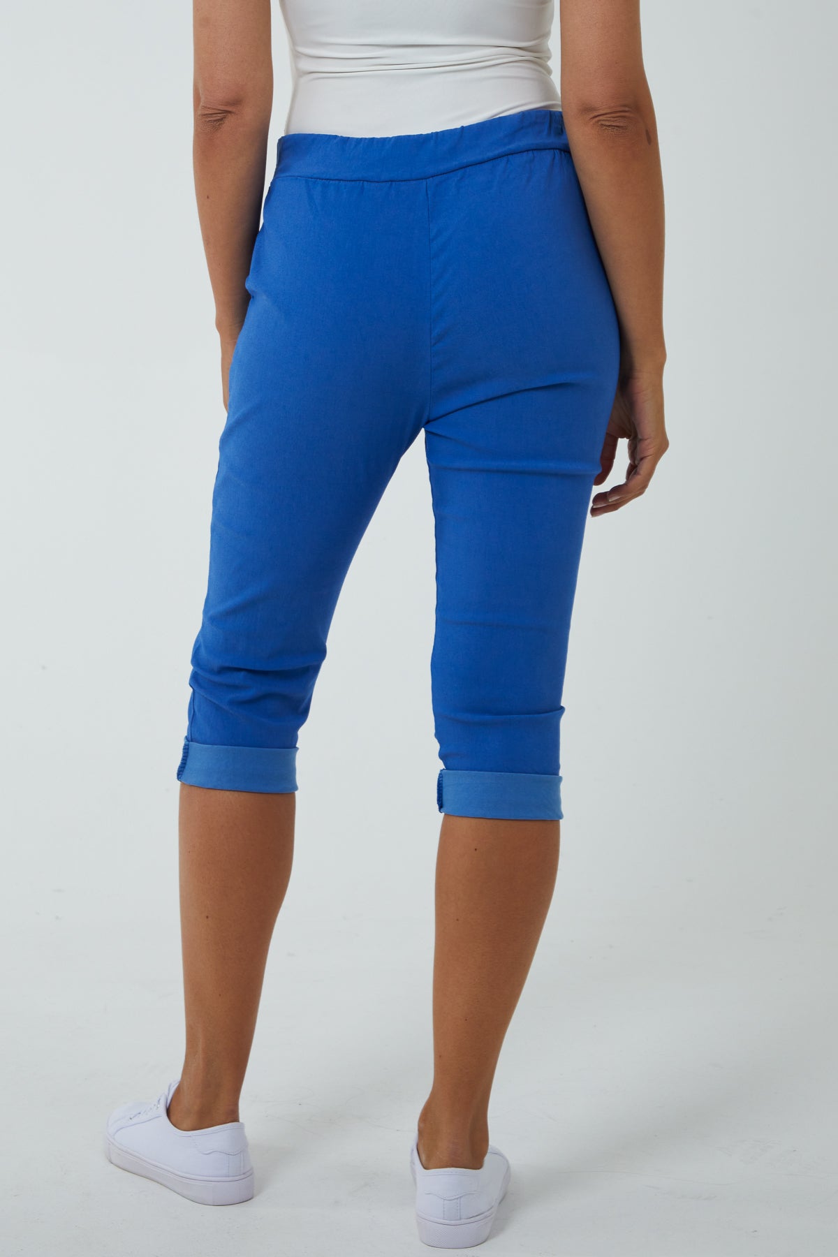 Glitter Drawstring Pocket Capri Trousers