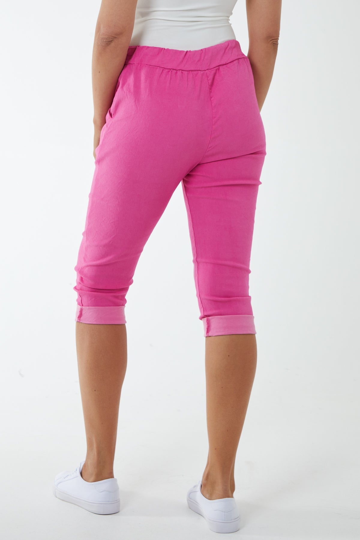 Glitter Drawstring Pocket Capri Trousers