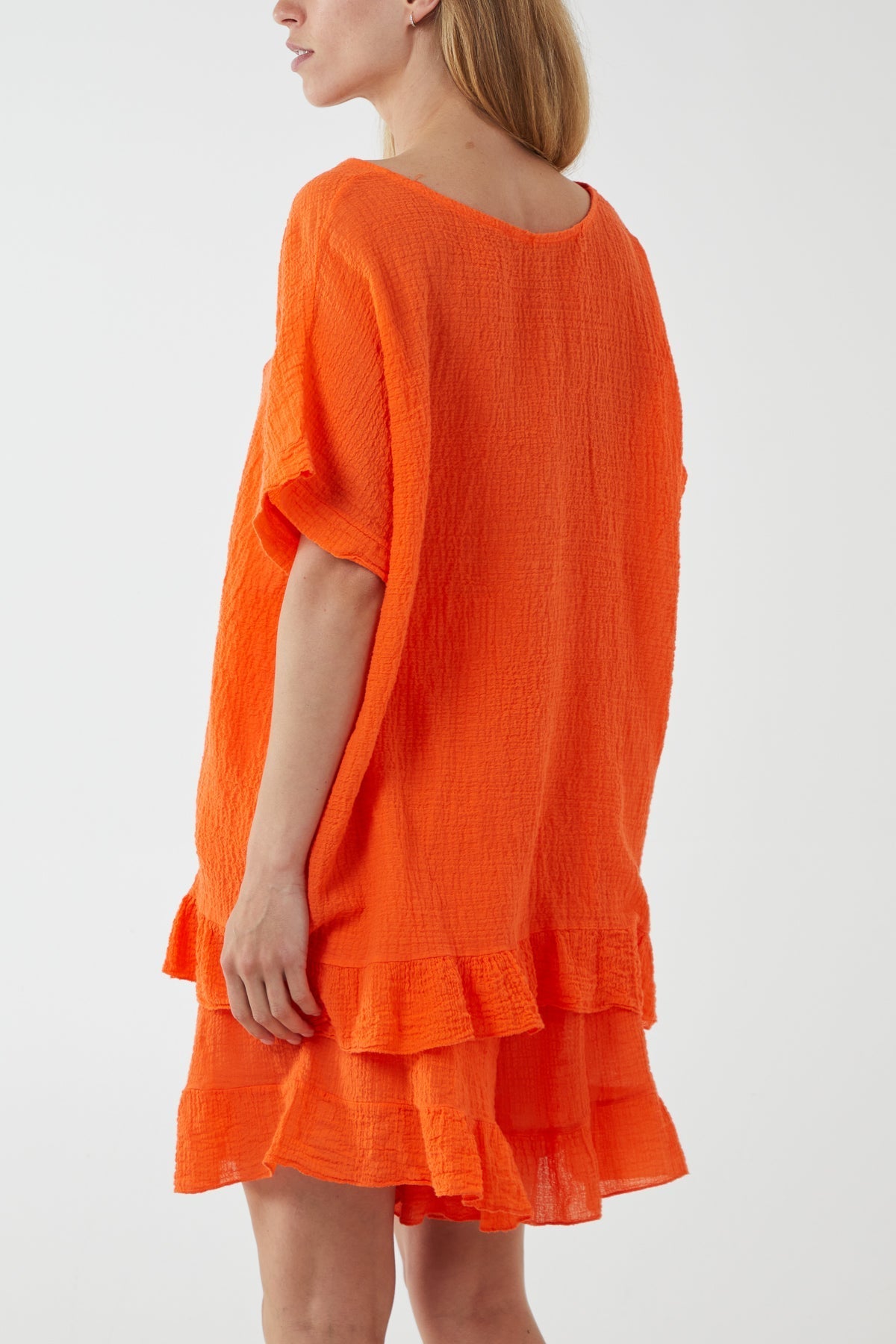 Cotton Blend Frill Hem Top & Short Set