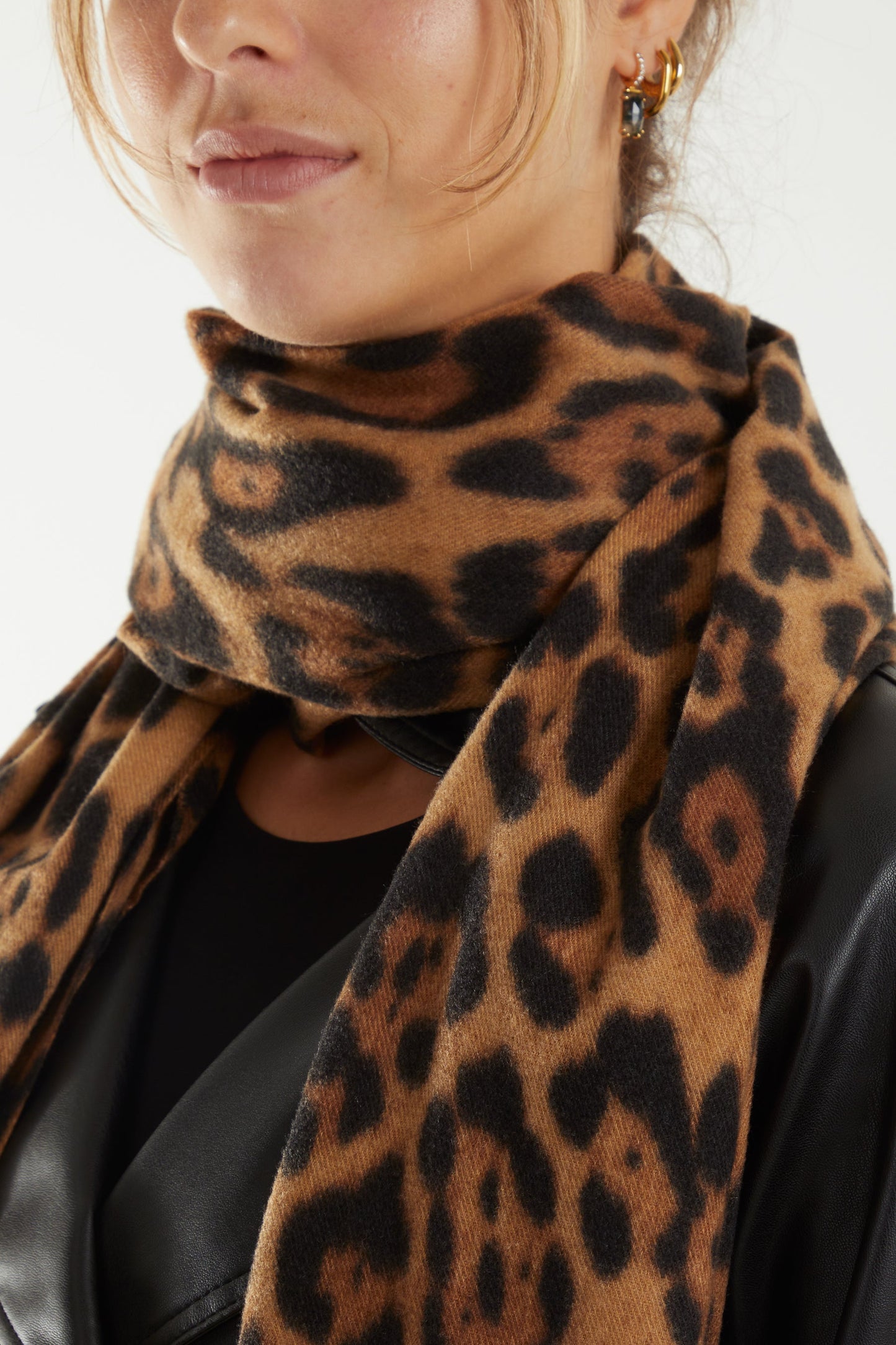 Leopard Print Soft Touch Scarf