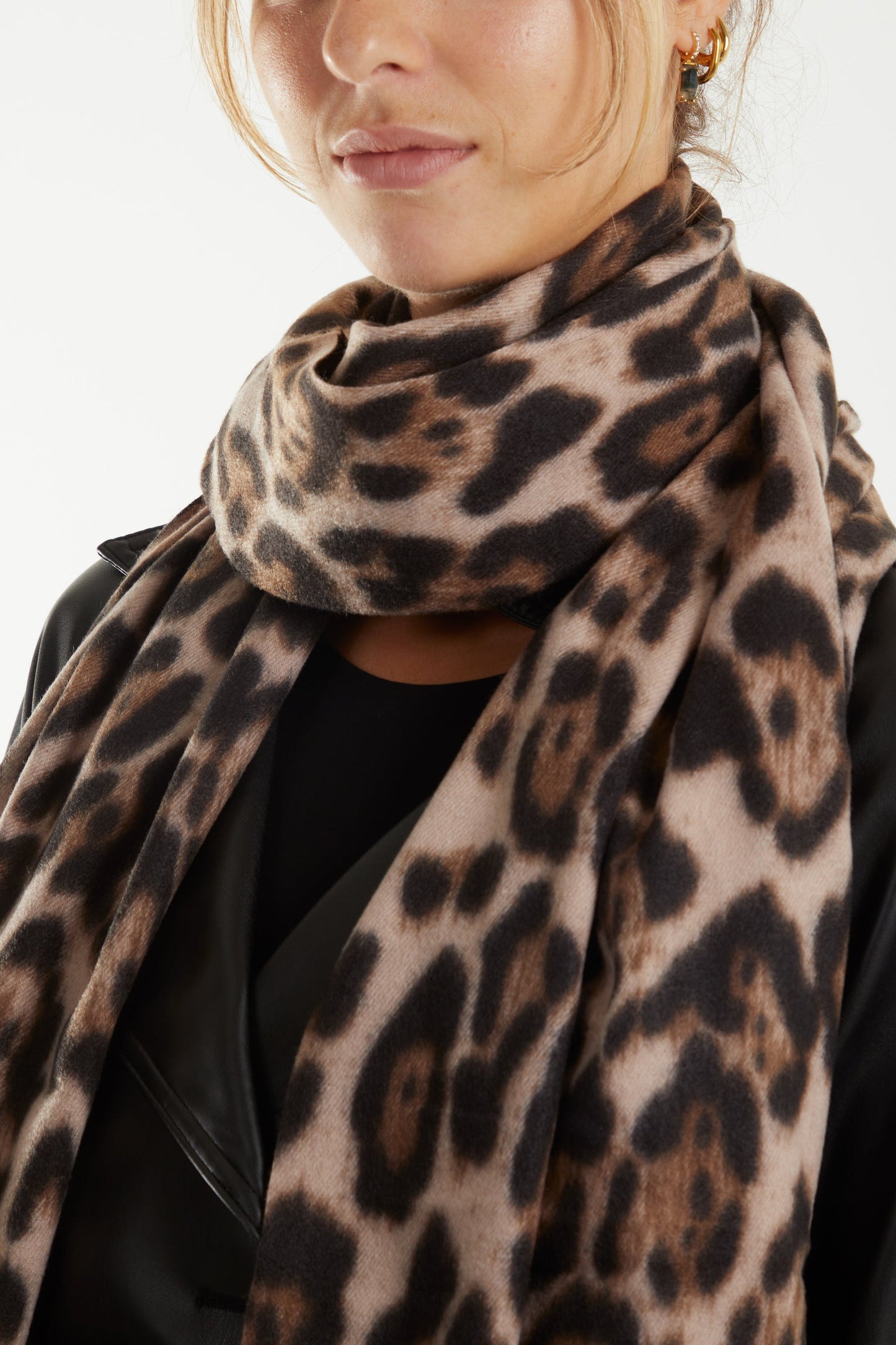 Leopard Print Soft Touch Scarf